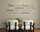 Home is Quotes Wall Decal Family Vinyl Art Stickers